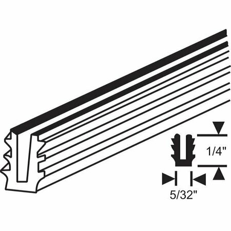 STRYBUC 100 Ft Gray Glazing Channel 67-2